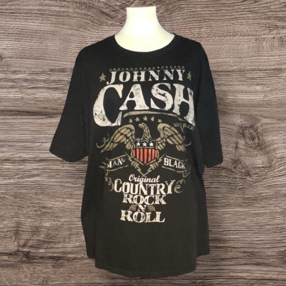 Johnny Cash Zion Rootswear XXL Black T-shirt Country Music Legend Man in Black